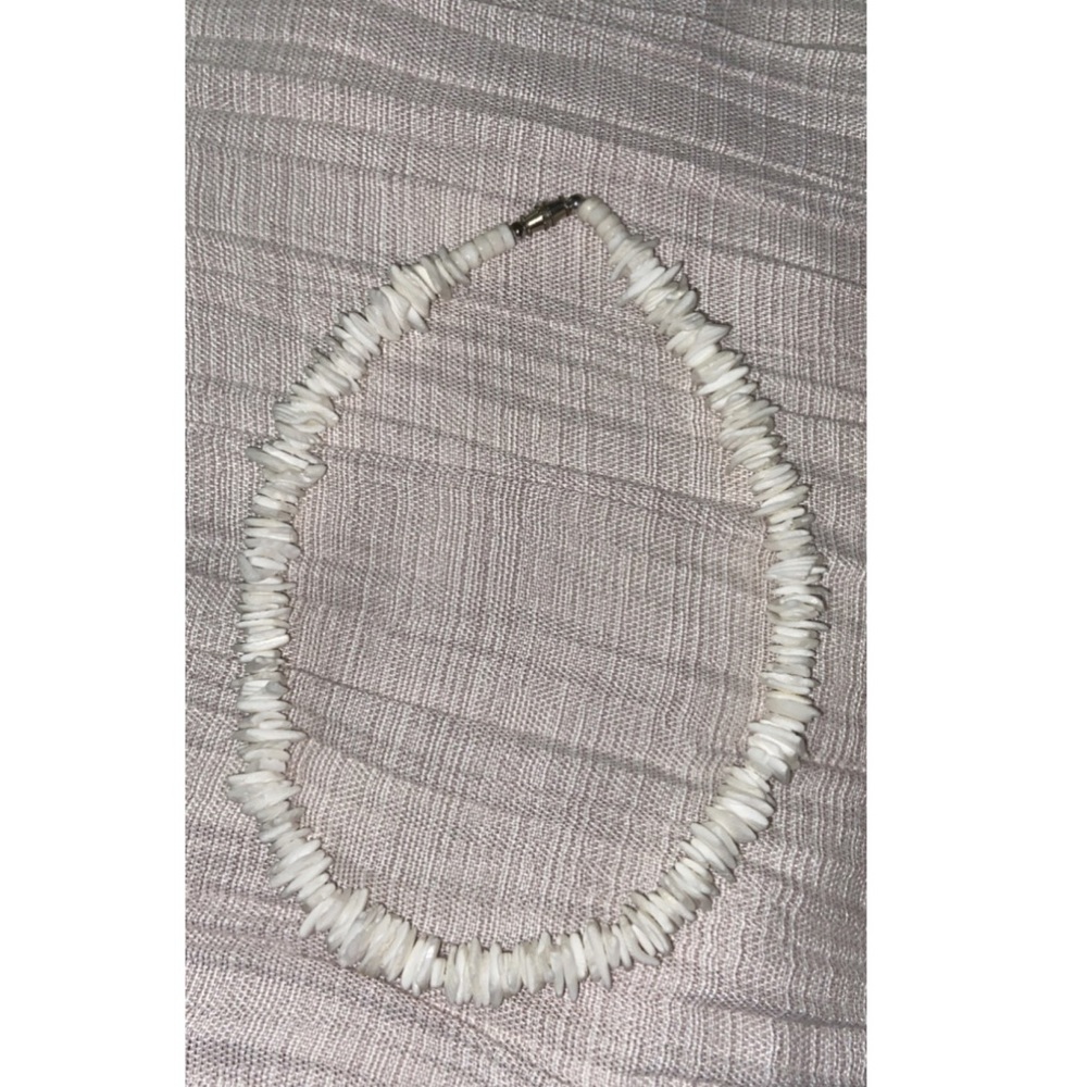 White puka shell necklace